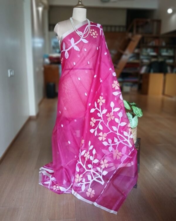 Handweave Jamdani Silk Saree – (SJMS1102)