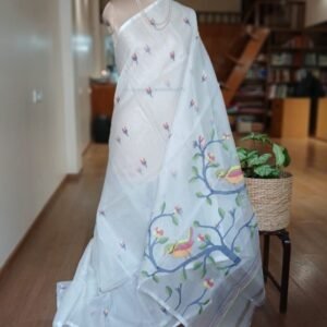 Handweave Jamdani Silk Saree – (SJMS1107)