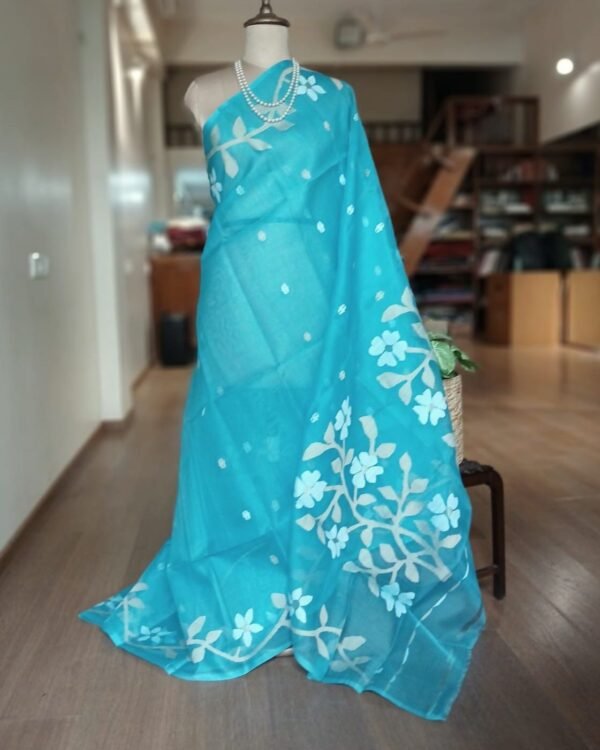 Handweave Jamdani Silk Saree – (SJMS1103)