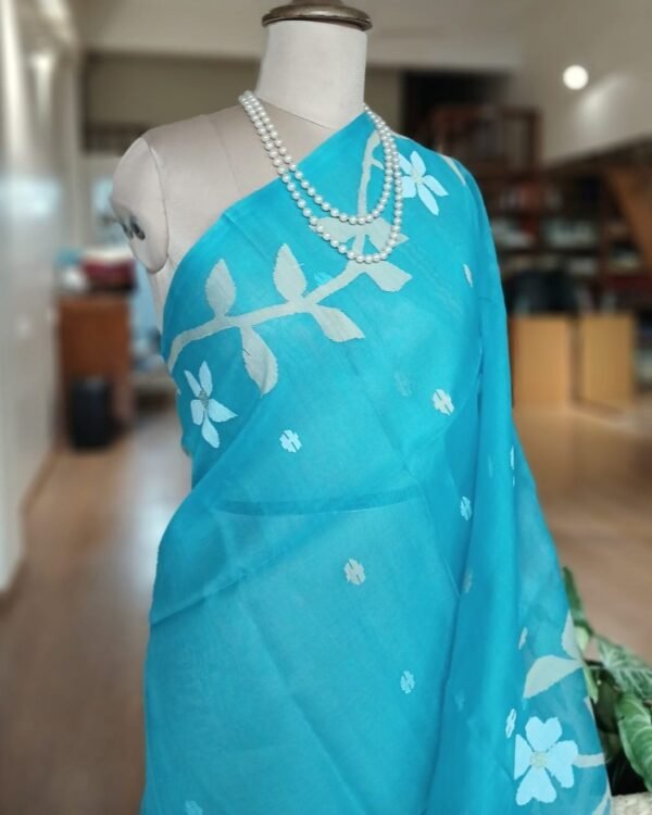 Handweave Jamdani Silk Saree – (SJMS1103) - Image 2