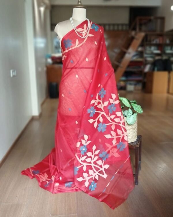 Handweave Jamdani Silk Saree – (SJMS1104)