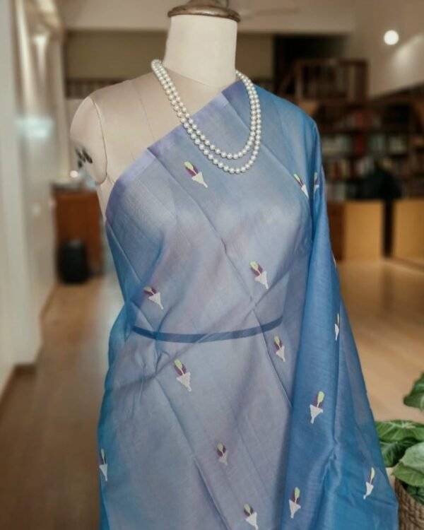Handweave Jamdani Silk Saree – (SJMS1109) - Image 4
