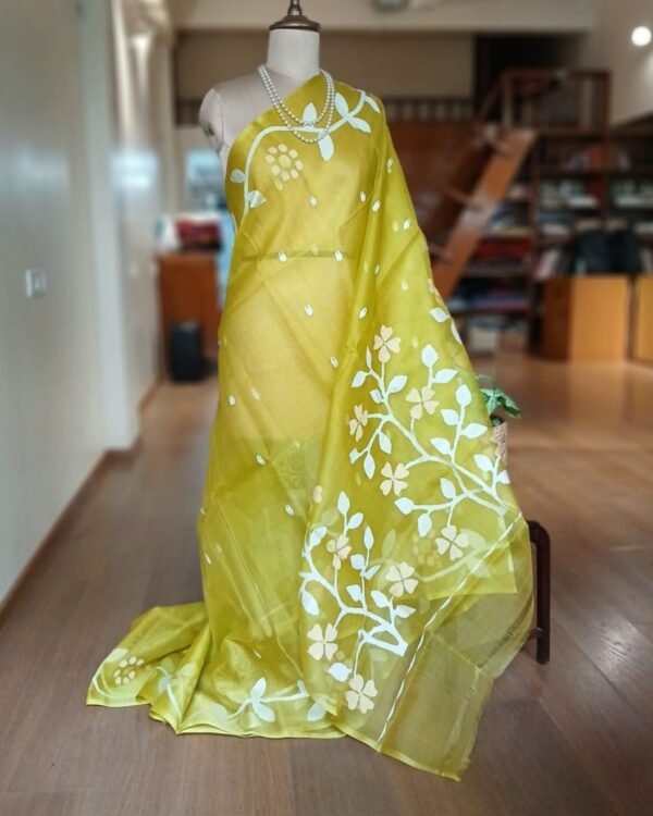 Handweave Jamdani Silk Saree – (SJMS1105)