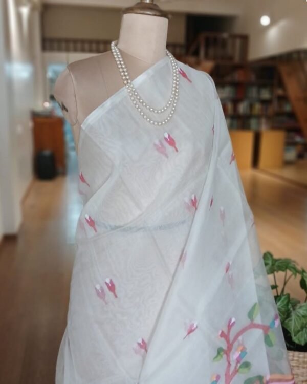 Handweave Jamdani Silk Saree – (SJMS1110) - Image 2
