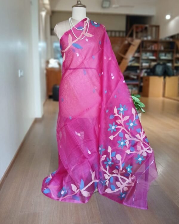 Handweave Jamdani Silk Saree – (SJMS1096)