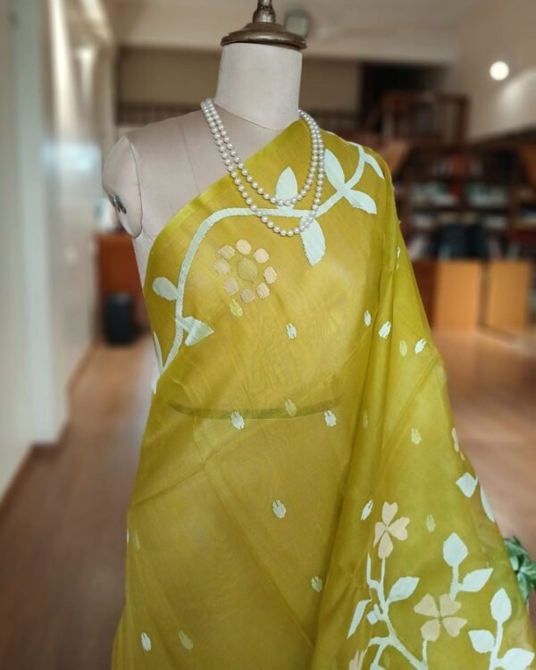 Handweave Jamdani Silk Saree – (SJMS1105) - Image 2