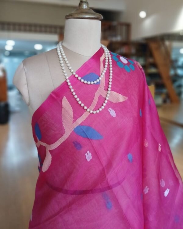 Handweave Jamdani Silk Saree – (SJMS1096) - Image 2