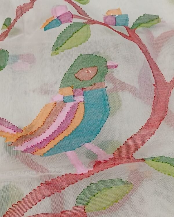 Handweave Jamdani Silk Saree – (SJMS1110) - Image 7