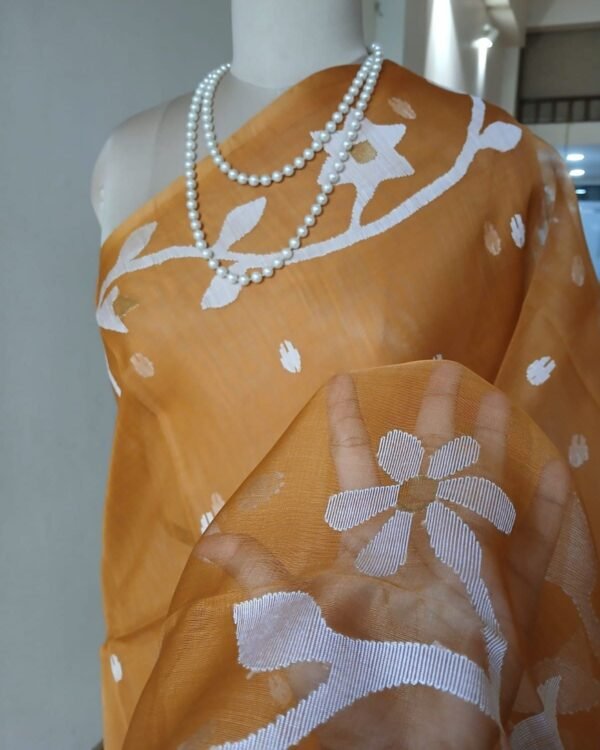 Handweave Jamdani Silk Saree – (SJMS1097) - Image 3