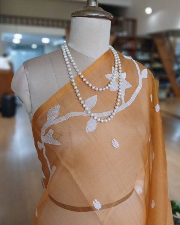 Handweave Jamdani Silk Saree – (SJMS1097) - Image 4