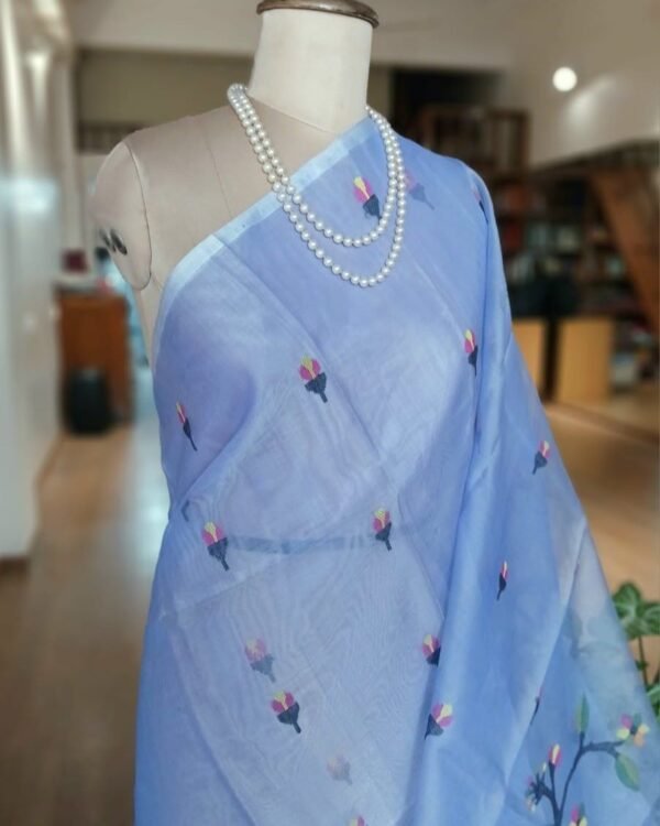 Handweave Jamdani Silk Saree – (SJMS1112) - Image 2