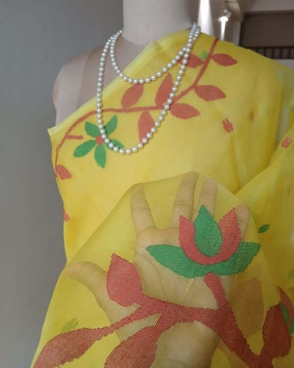 Handweave Jamdani Silk Saree – (SJMS1098) - Image 2