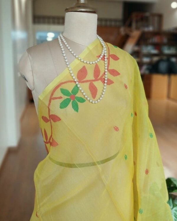 Handweave Jamdani Silk Saree – (SJMS1098) - Image 4