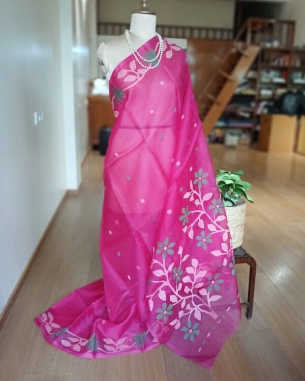 Handweave Jamdani Silk Saree – (SJMS1099)
