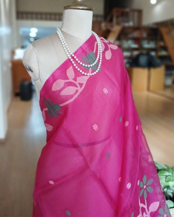 Handweave Jamdani Silk Saree – (SJMS1099) - Image 2