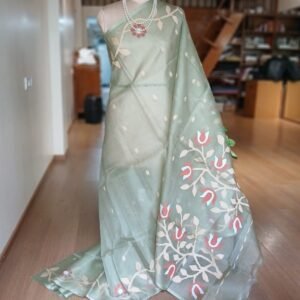 Handweave Jamdani Silk Saree – (SJMS1101)
