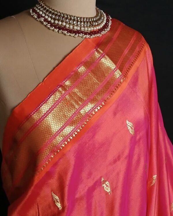 Hastapadar Paithani Handloom in pure silk - (HPHS0001) - Image 4
