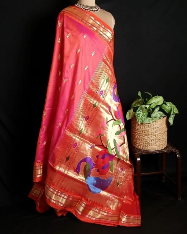 Hastapadar Paithani Handloom in pure silk - (HPHS0001) - Image 8