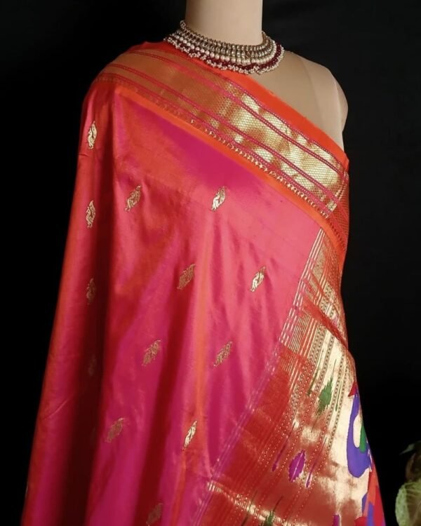 Hastapadar Paithani Handloom in pure silk - (HPHS0001) - Image 9