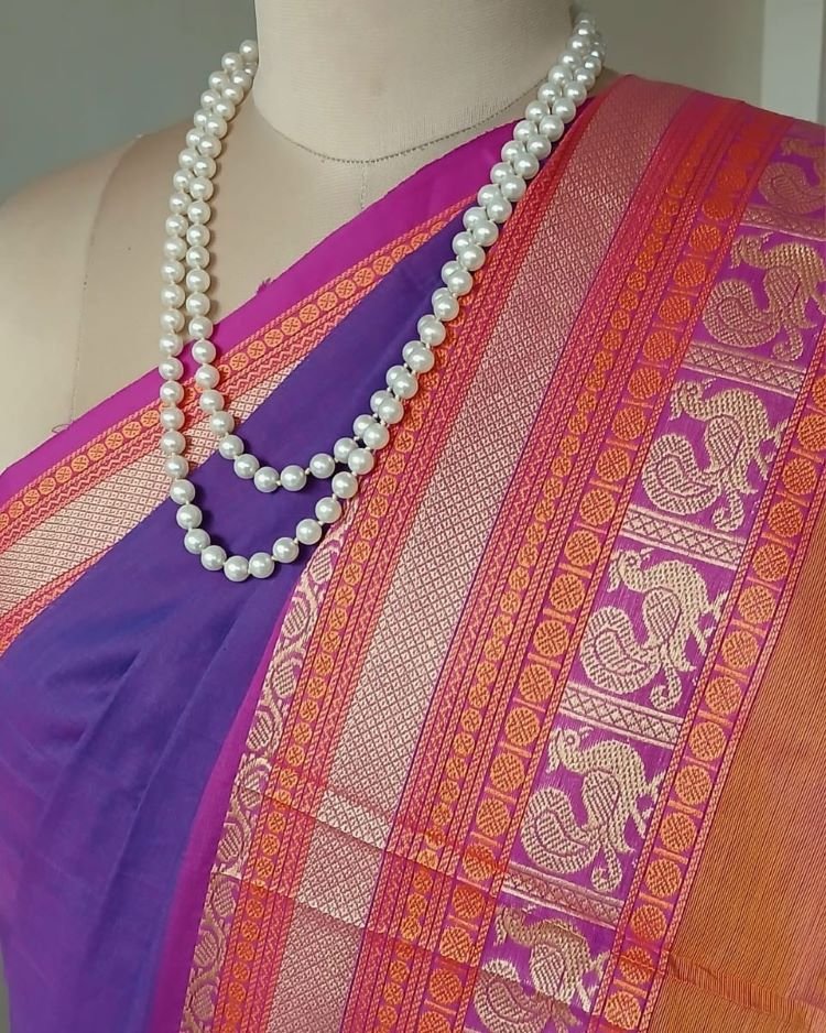 Cotton Handweave Saree from Sivagangai - (CHSS0001) - Image 5