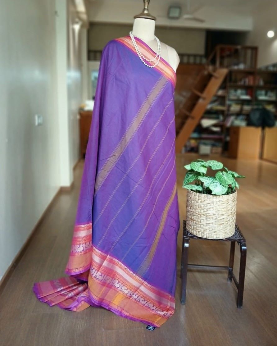 Cotton Handweave Saree from Sivagangai - (CHSS0001) - Image 7
