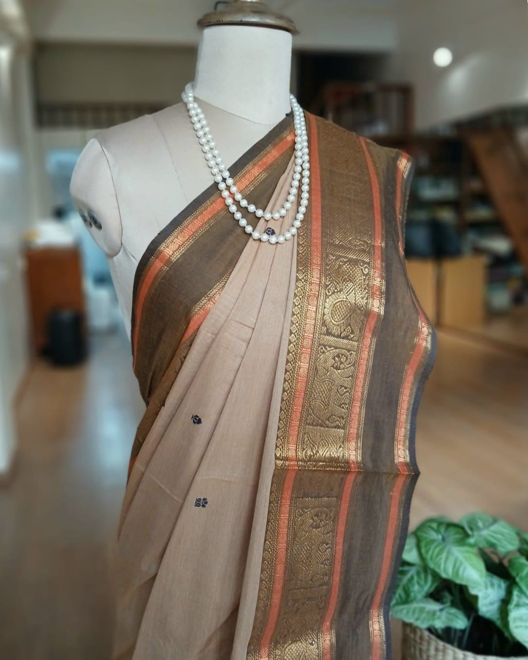 Cotton Handweave Saree from Sivagangai - (CHSS0005)
