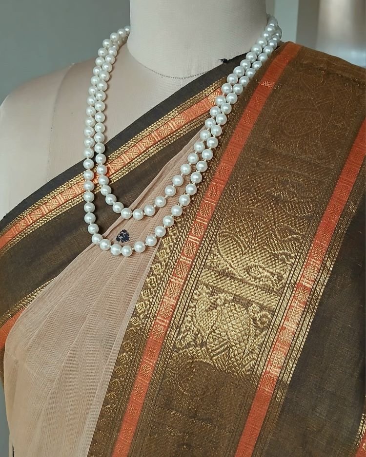 Cotton Handweave Saree from Sivagangai - (CHSS0005) - Image 5