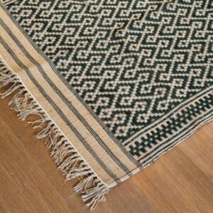 Handweave Dhurrie in jute, from Warangal -(HDJW0004)