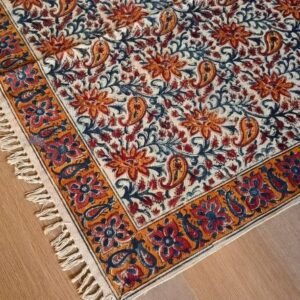 Kalamkari Dhurrie from Warangal (6 x 4 ft) – (NWKD1016)