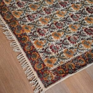 Kalamkari Dhurrie from Warangal (6 x 4 ft) – (NWKD1018)
