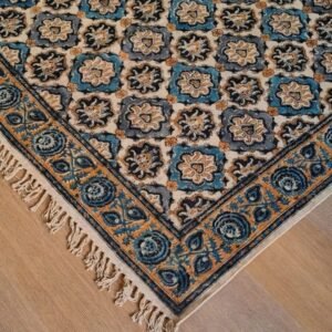 Kalamkari Dhurrie from Warangal (6 x 4 ft) – (NWKD1010)