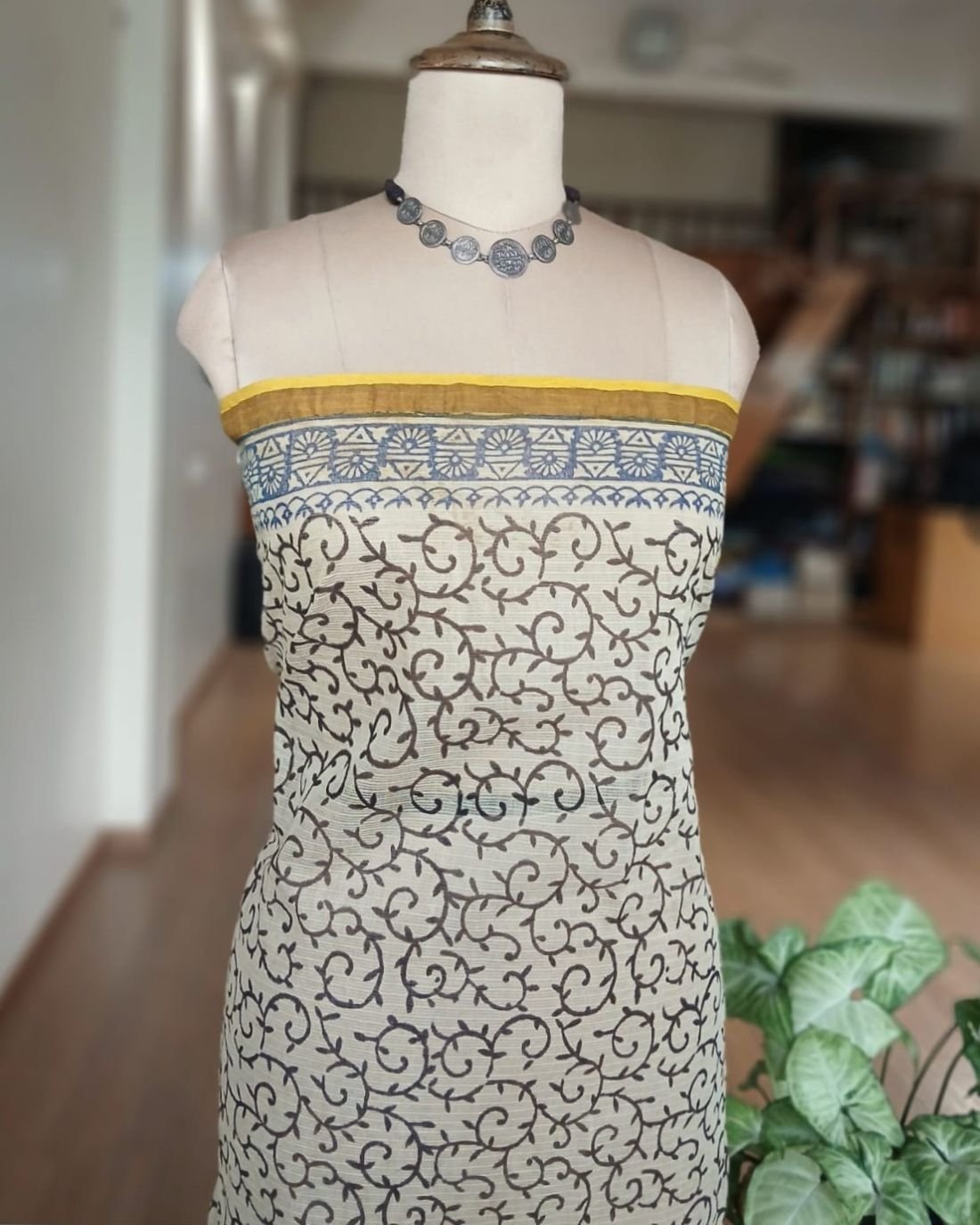 Kota Doria Cotton Saree – (KDCS1040) - Image 7