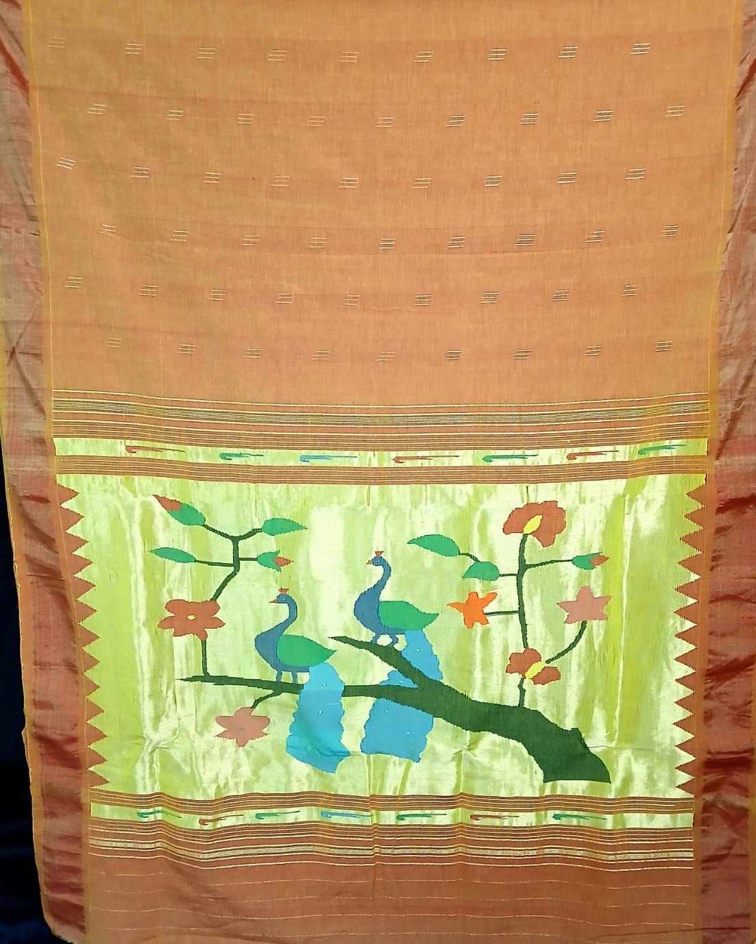Hastapadar Paithani Handloom in cotton – (HPHS0007) - Image 3