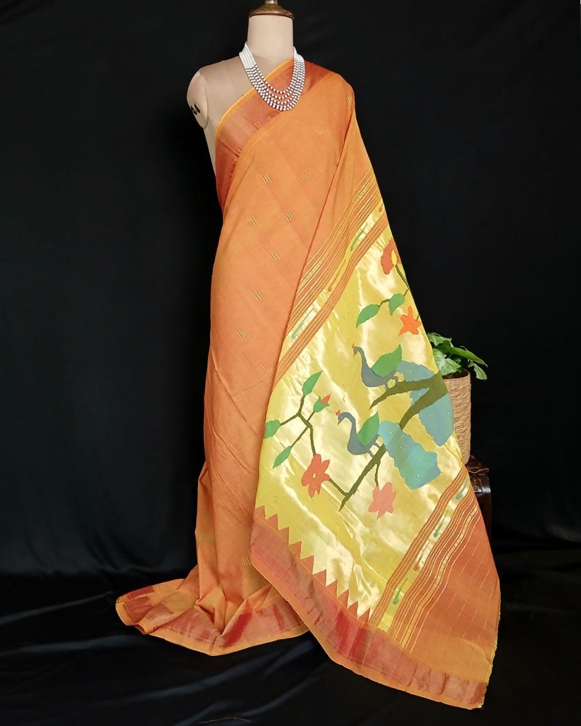 Hastapadar Paithani Handloom in cotton – (HPHS0007)