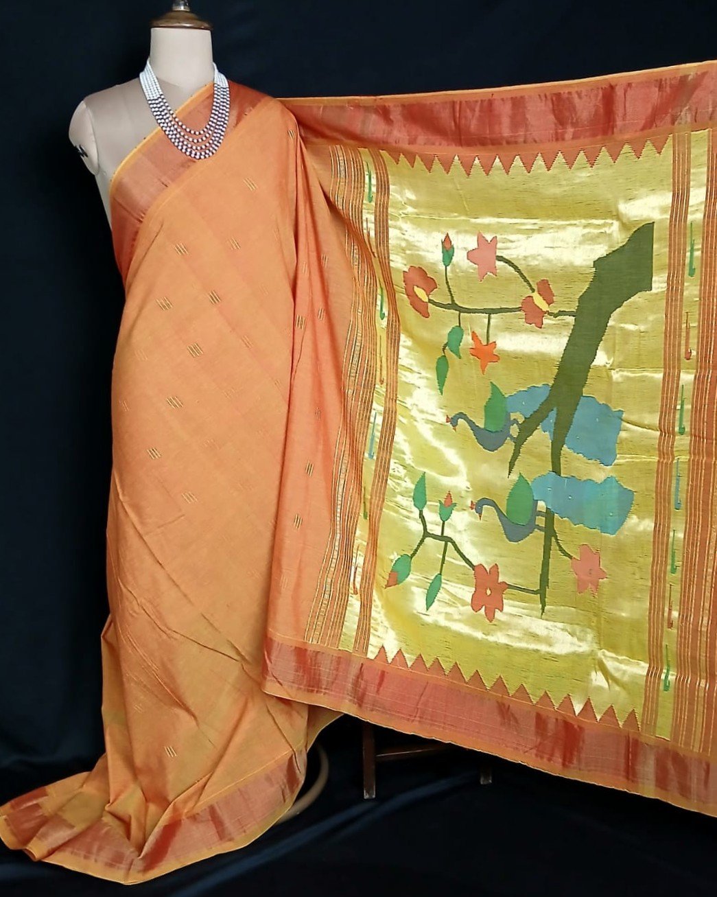 Hastapadar Paithani Handloom in cotton – (HPHS0007) - Image 2