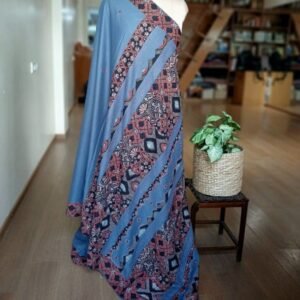 Ajrakh Applique Saree in Mul Cotton – (MCAS1031)