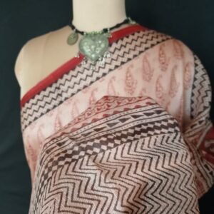 Natural Dyes Handblock from Bagh on Kota Silk - (BKSS0011)