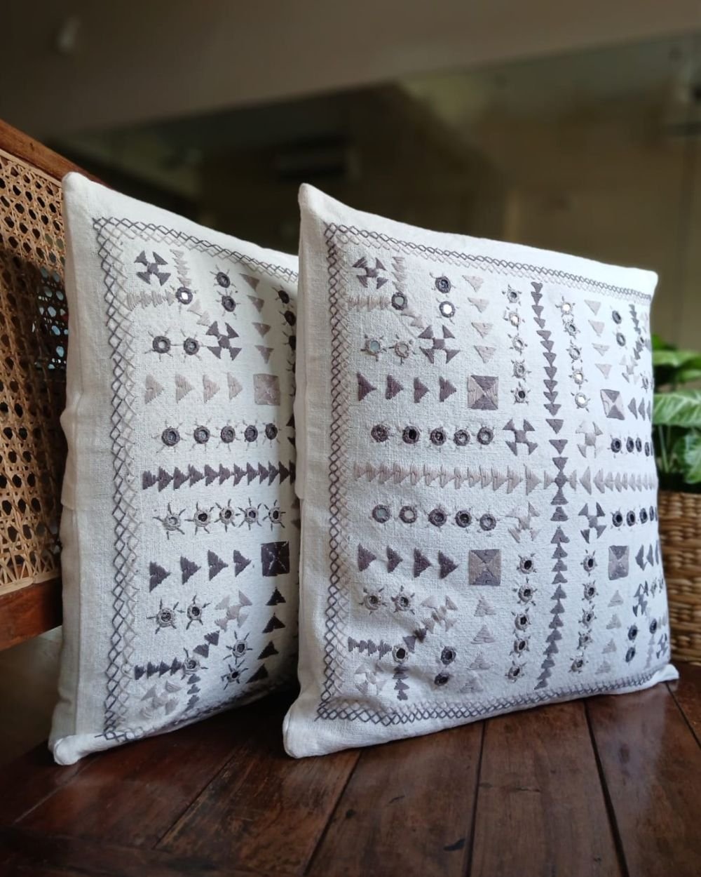 Barmer Embroidered Cushion Cover Set - (BECC0011)