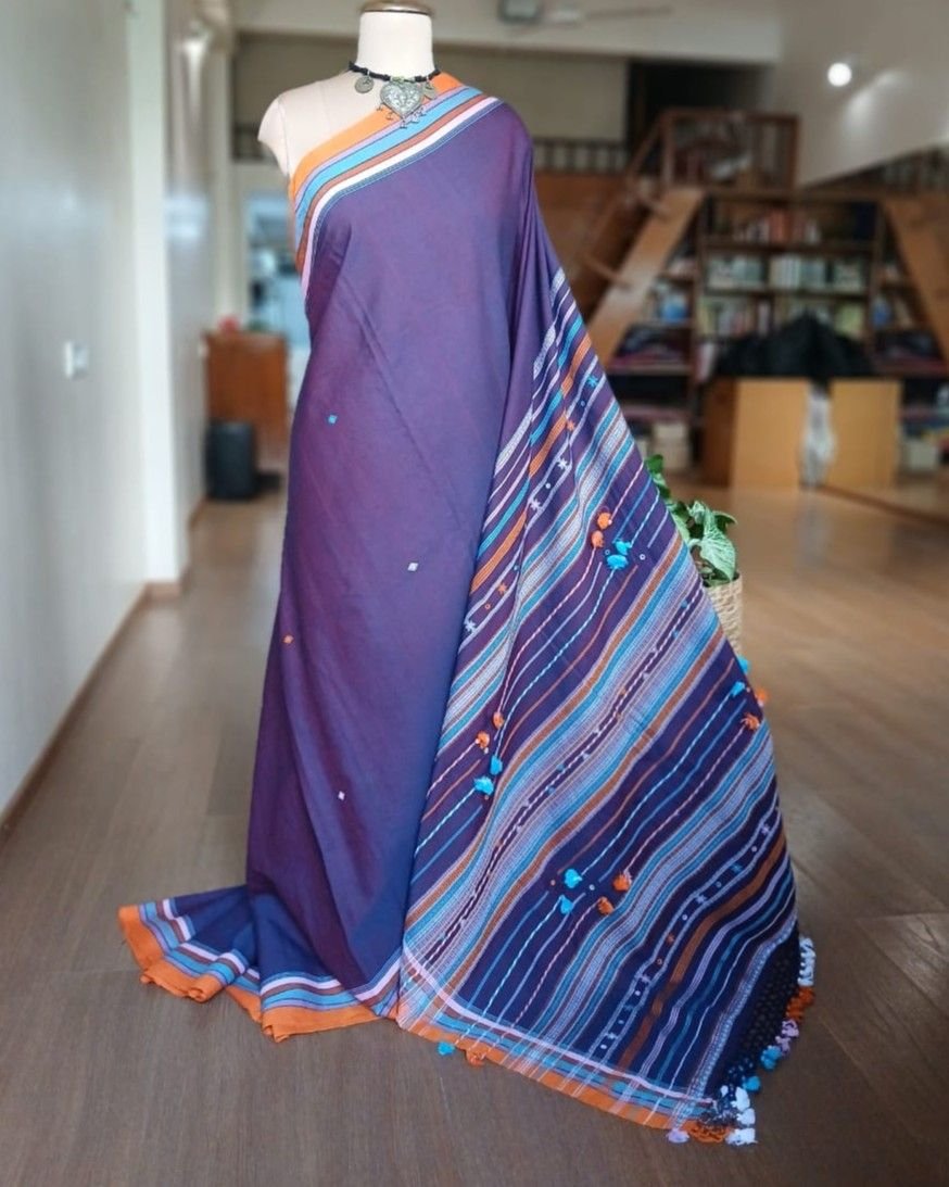 Bhujodi Saree handwoven in Soft Cotton – (BHUJ1001) - Image 2