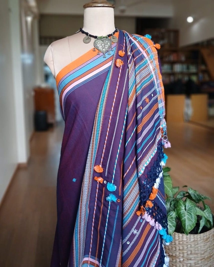 Bhujodi Saree handwoven in Soft Cotton – (BHUJ1001) - Image 4