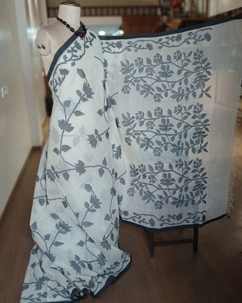 Hand Jamdani from Phulia - (HJFP0002) - Image 2