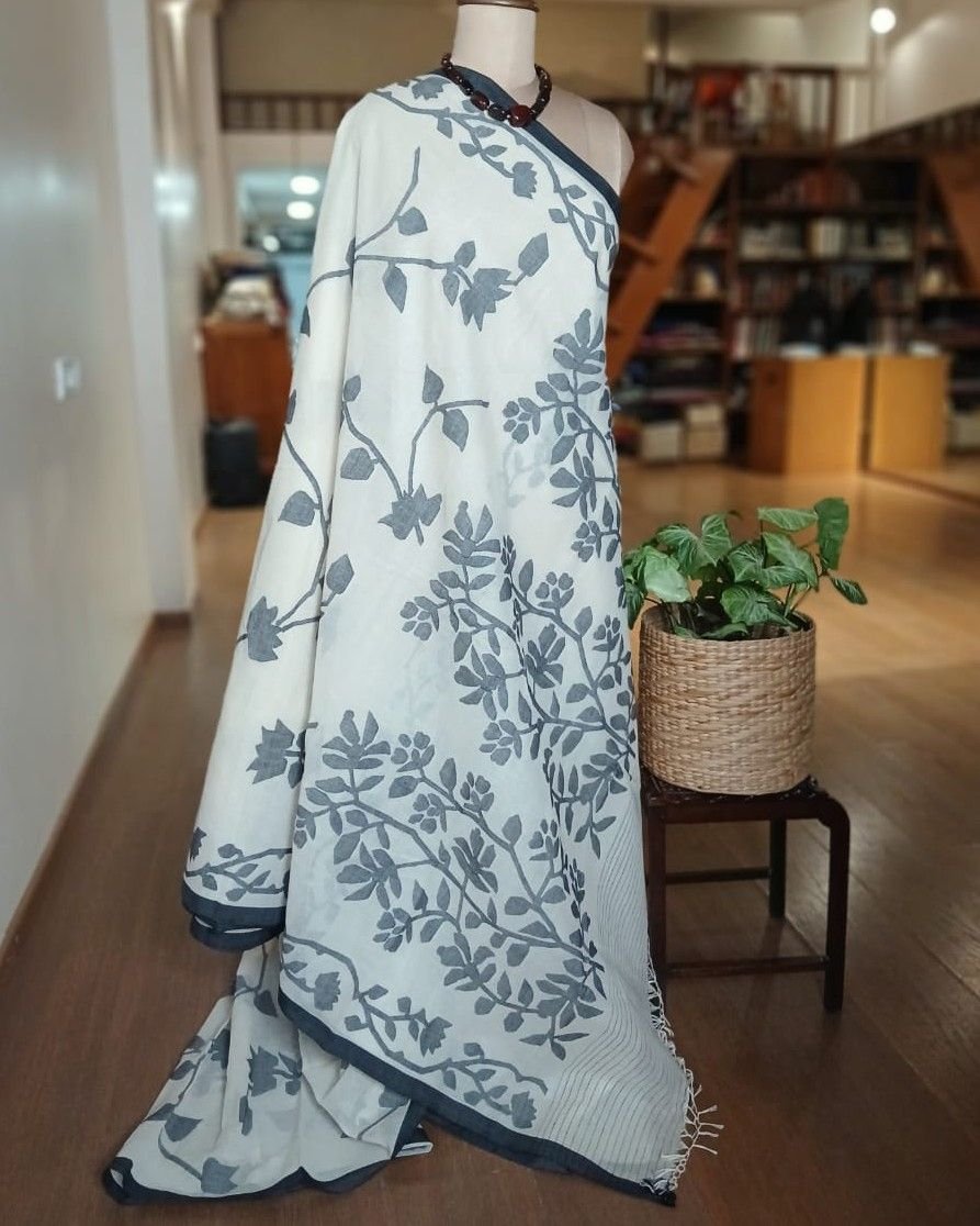 Hand Jamdani from Phulia - (HJFP0002) - Image 6