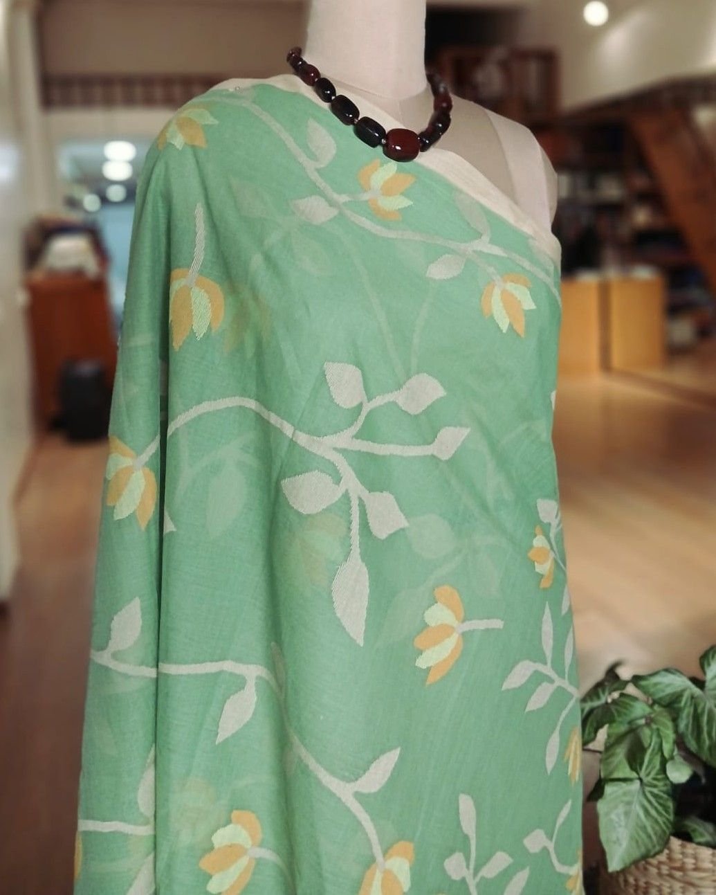 Hand Jamdani Cotton with all-over work - (HJFP0004) - Image 8