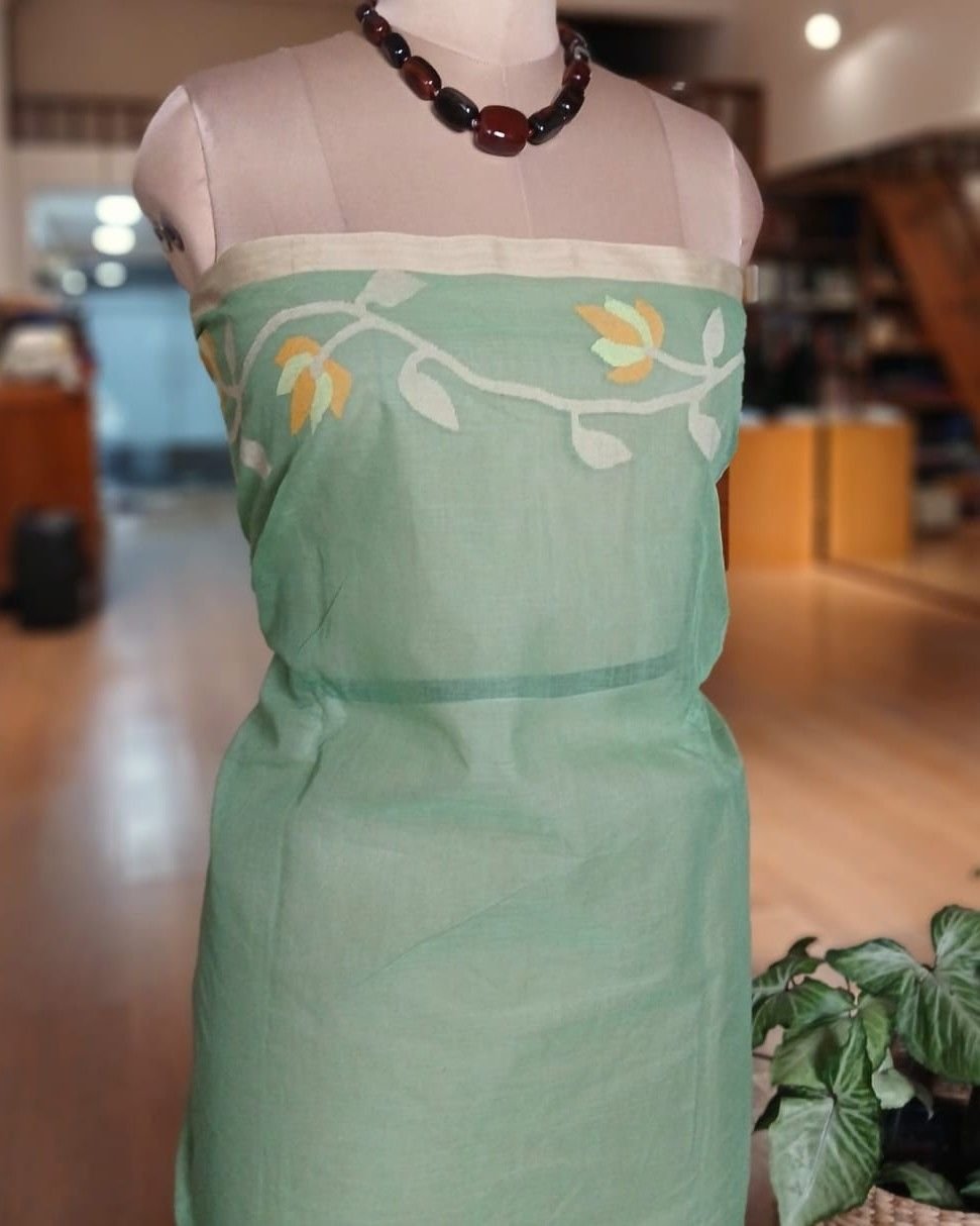 Hand Jamdani Cotton with all-over work - (HJFP0004) - Image 11