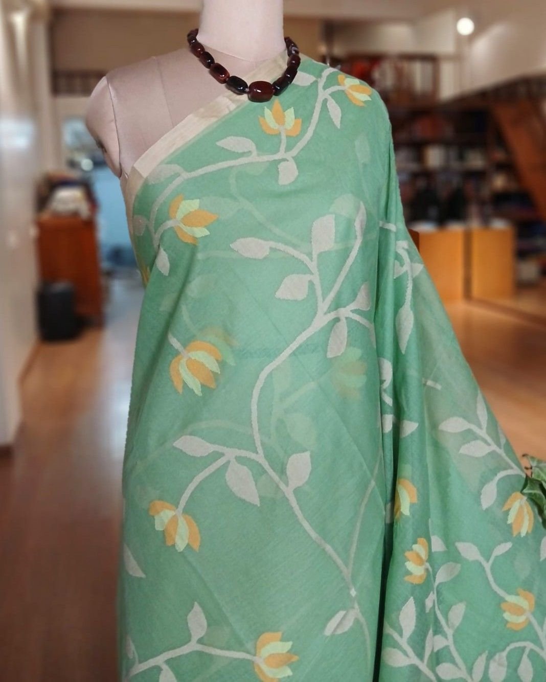 Hand Jamdani Cotton with all-over work - (HJFP0004) - Image 3