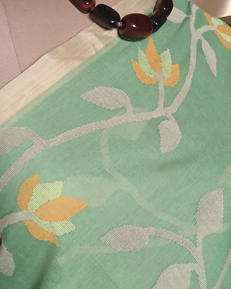 Hand Jamdani Cotton with all-over work - (HJFP0004) - Image 4