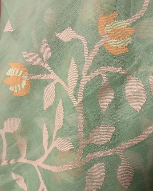 Hand Jamdani Cotton with all-over work - (HJFP0004) - Image 9