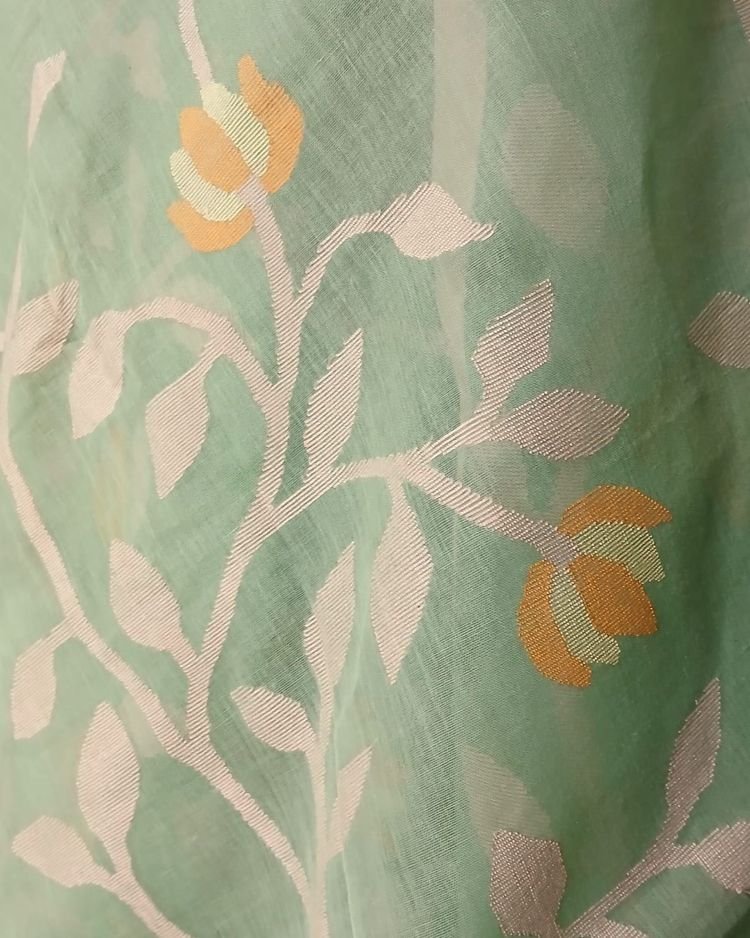 Hand Jamdani Cotton with all-over work - (HJFP0004) - Image 10