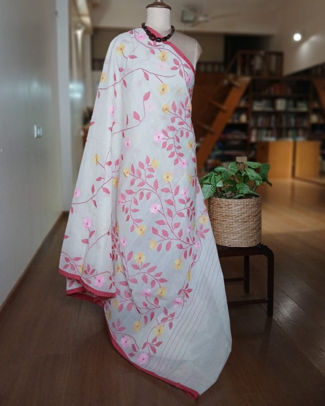 Hand Jamdani from Phulia - (HJFP0005) - Image 6