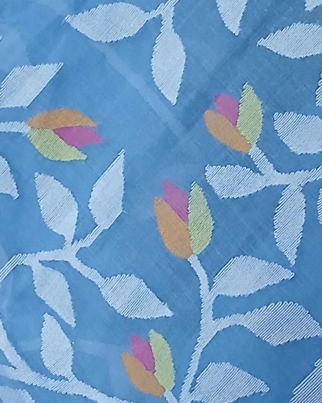 Hand Jamdani from Phulia - (HJFP0006) - Image 8